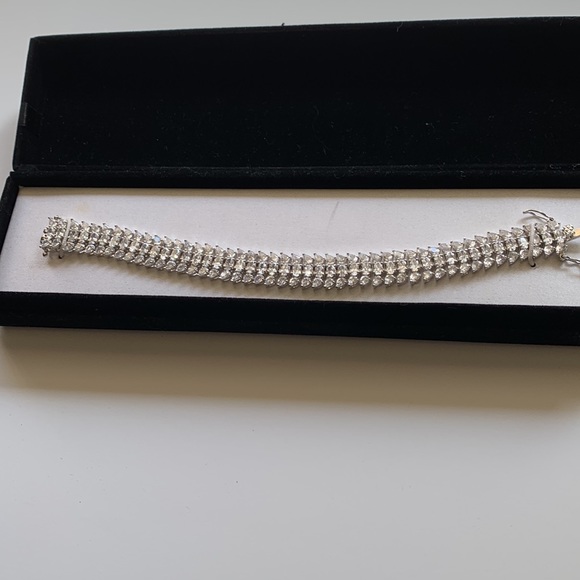 Things Remembered Three Row Crystal Bracelet - Picture 2 of 4